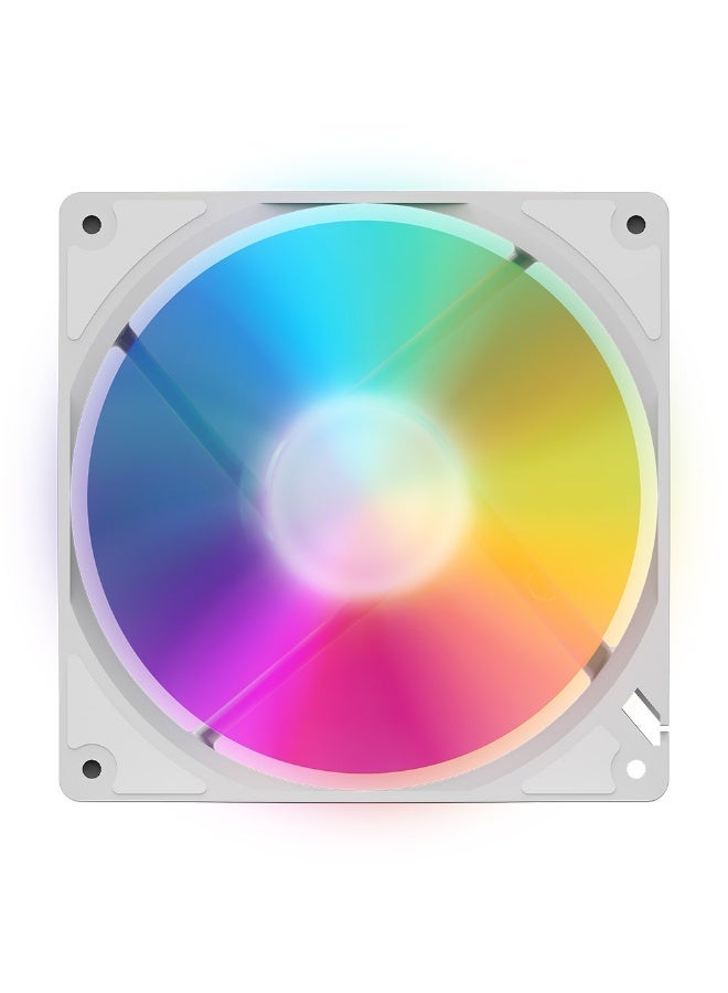 برافو مروحة كمبيوتر G140 ARGB PWM مقاس 140 مم بتقنية aRGB: هادئة وقوية، سرعة دوران 1700 دورة في الدقيقة، تدعم وحدة تحكم مروحة ARGB بجهد 5 فولت و4 دبابيس، تدفق هواء 73.9 قدم مكعب في الدقيقة، مزودة بمحمل هيدروليكي. - Image 1